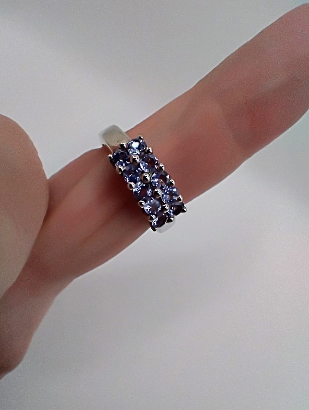 Tansanite 925 Sterling Silver Size 7 .80ctw New